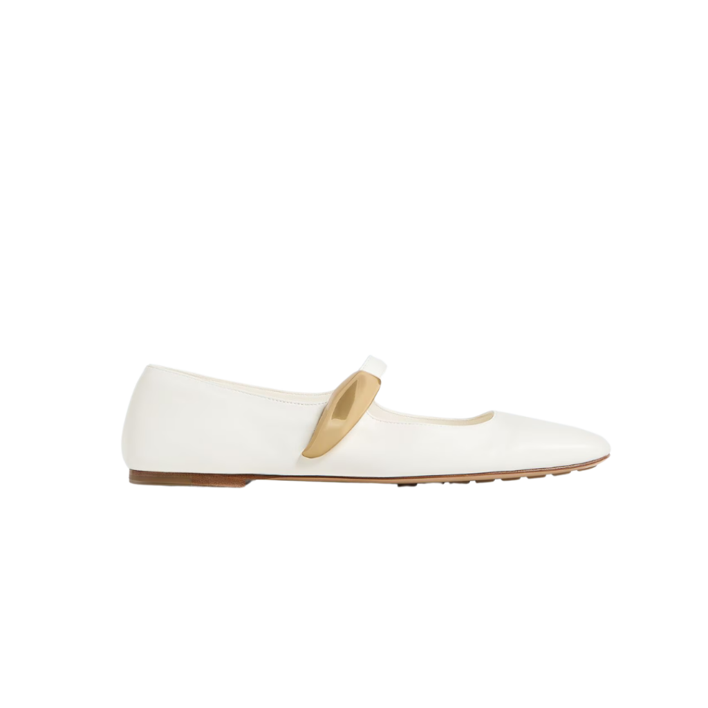 Bottega Veneta Charlotte Mary-Jane Ballerina Alabaster 2026 | Drip Kickz Bottega Veneta Charlotte Mary-Jane Ballerina Alabaster