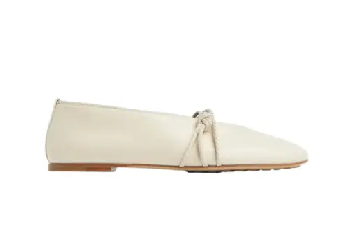 Bottega Veneta Rosa Mary-Jane Ballerina Sea Salt