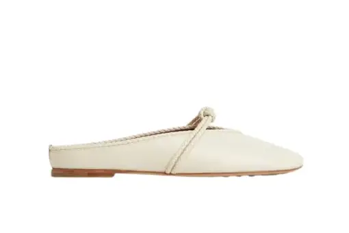 Bottega Veneta Rosa Low Mary-Jane Ballerina Sea Salt