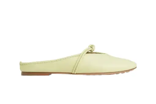 Bottega Veneta Rosa Low Mary-Jane Ballerina New Lemon Washed