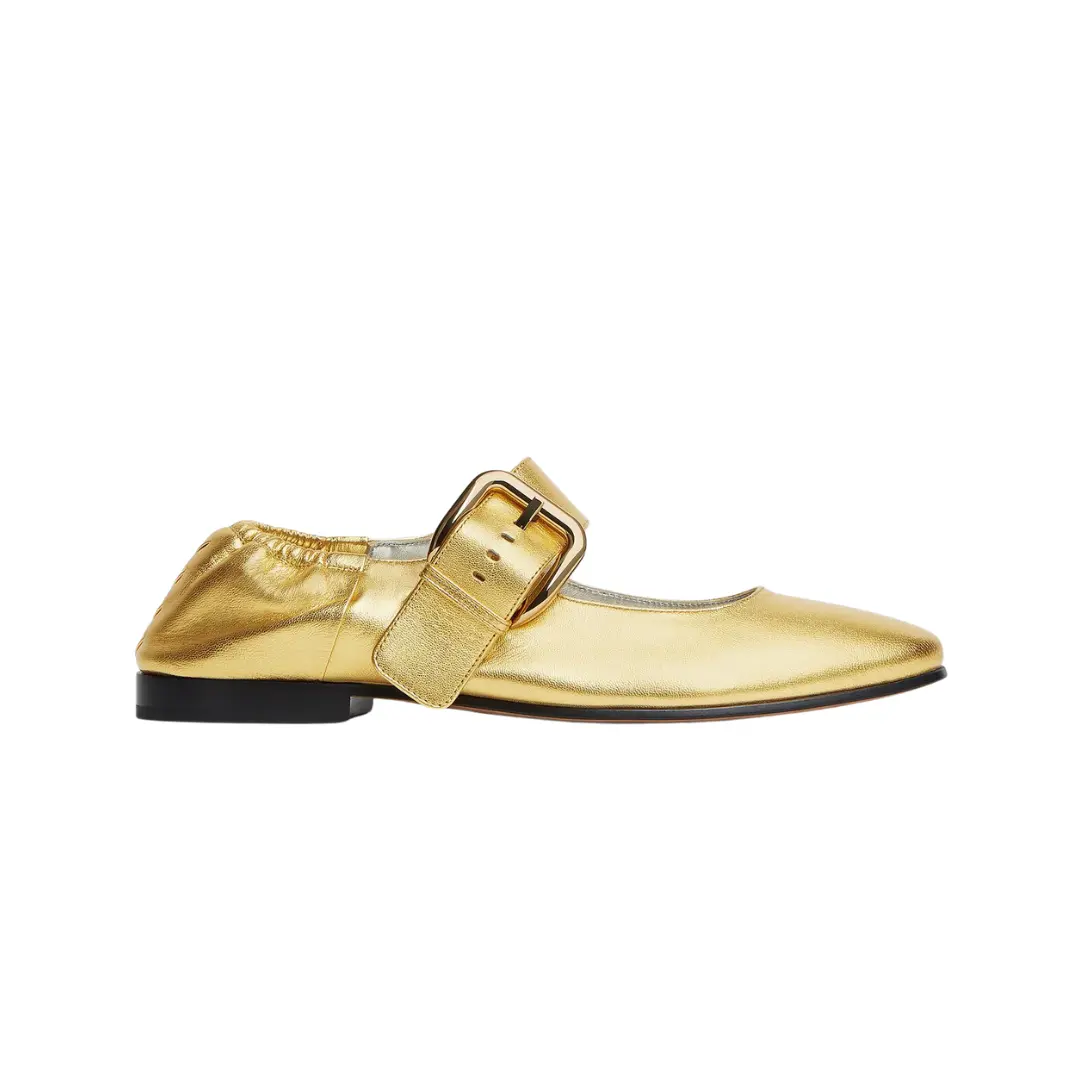 Bottega Veneta Amy Mary-Jane Ballerina Gold 2026 | Drip Kickz Bottega Veneta Amy Mary-Jane Ballerina Gold