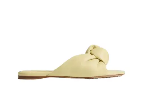 Bottega Veneta Cherry Flat Mule Butter Yellow