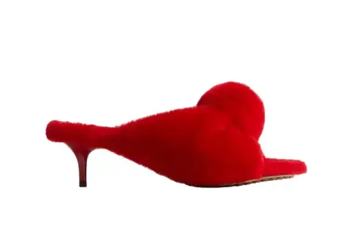 Bottega Veneta Cherry Mule Cardinal