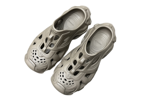 Balenciaga Mules Dark Taupe Rubber Breathable Cutouts