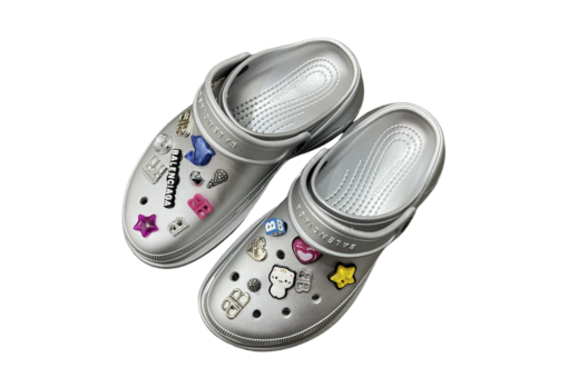 Balenciaga x Crocs Platform Clogs Silver