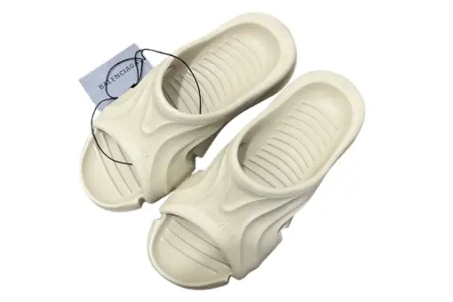 Balenciaga Mold Slide Sandals Beige