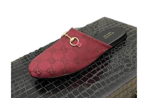 Supreme Motif And Classic Horsebit Maroon Slipper