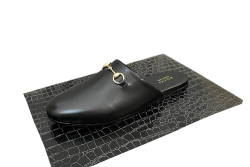 Supreme Classic Horsebit Lather Black Slipper
