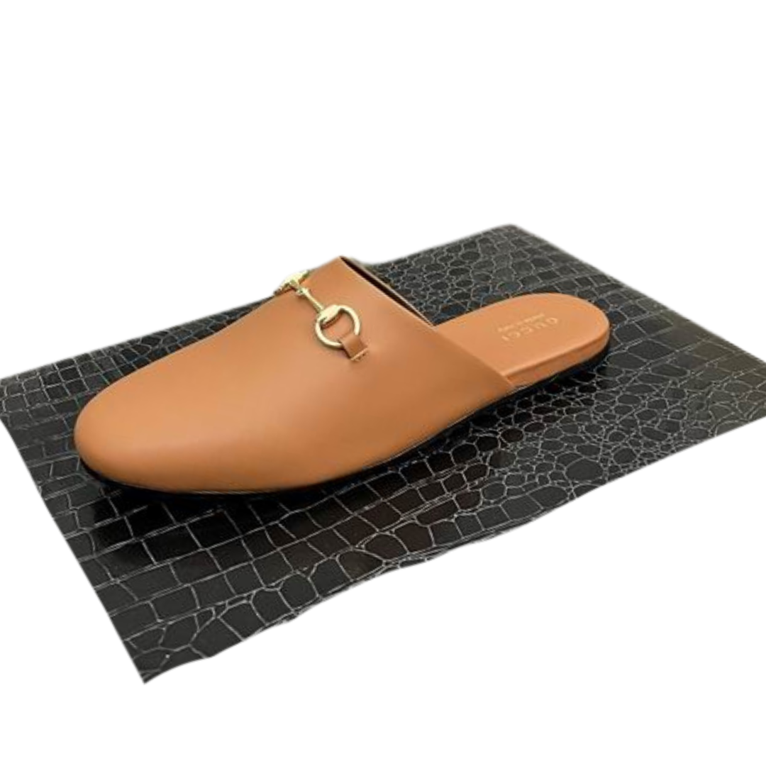 Supreme Classic Horsebit Lather Caramel Slipper 2026 | Drip Kickz Supreme Classic Horsebit Lather Caramel Slipper