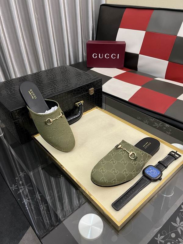 Supreme Motif And Classic Horsebit Khaki Slipper 2026 | Drip Kickz Supreme Motif And Classic Horsebit Khaki Slipper - Image 2