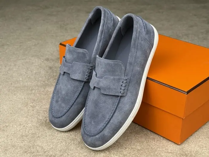 Hermes Denim Blue Suede Job Loafer 2026 | Drip Kickz Hermes Denim Blue Suede Job Loafer - Image 2
