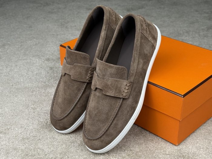 Hermes Brown Suede Job Loafer 2026 | Drip Kickz Hermes Brown Suede Job Loafer - Image 2