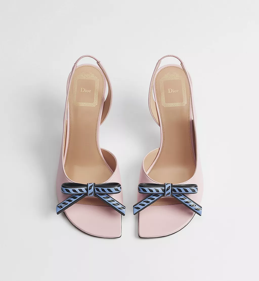 Bow Heeled Slingback Sandal Dragée Pink Lambskin 2026 | Drip Kickz Bow Heeled Slingback Sandal Dragée Pink Lambskin - Image 2