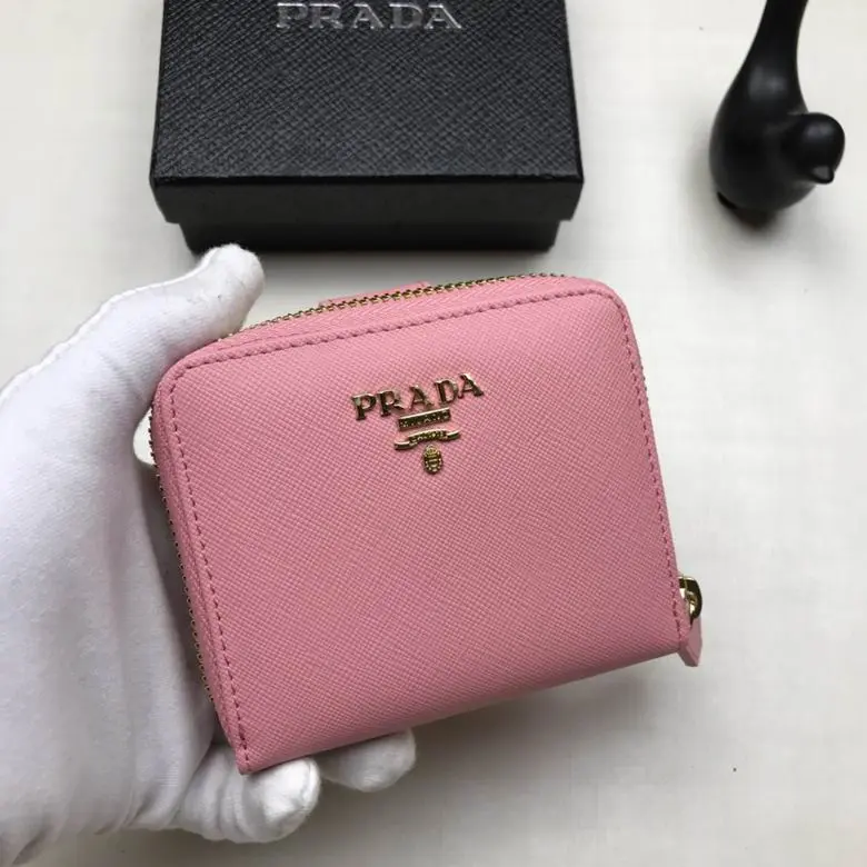 Prada Saffiano Bi-fold Wallet Leather Pink 2026 | Drip Kickz Prada Saffiano Bi-fold Wallet Leather Pink