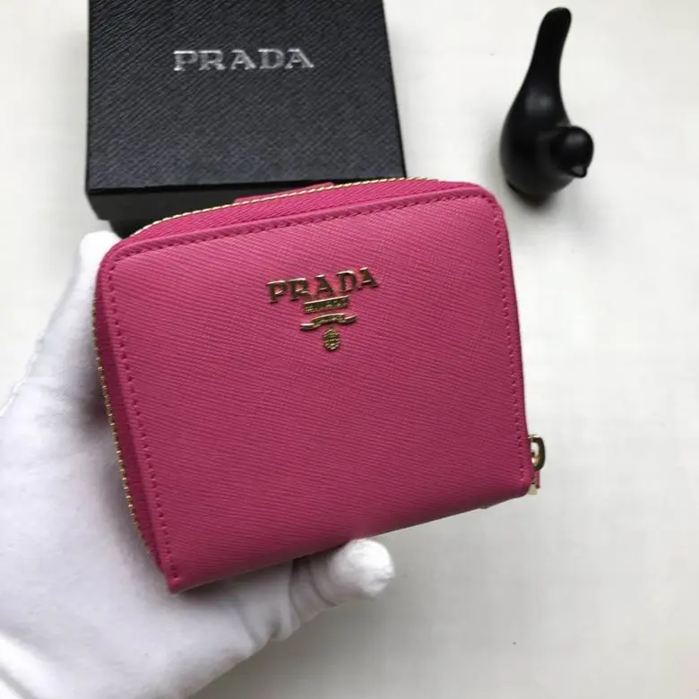 Prada Saffiano Bi-fold Wallet Leather Hot Pink 2026 | Drip Kickz Prada Saffiano Bi-fold Wallet Leather Hot Pink