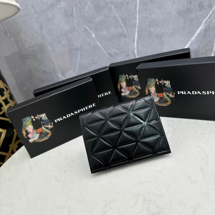Prada Diamond Quilted Compact Wallet Black 2026 | Drip Kickz Prada Diamond Quilted Compact Wallet Black - Image 2