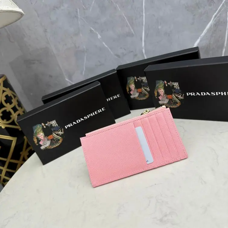 Prada Blue Bi-Fold Zip Wallet Pink 2026 | Drip Kickz Prada Blue Bi-Fold Zip Wallet Pink - Image 3