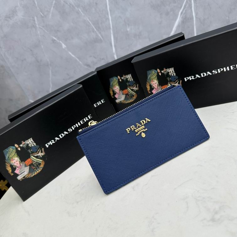 Prada Blue Bi-Fold Zip Wallet Navy Blue 2026 | Drip Kickz Prada Blue Bi-Fold Zip Wallet Navy Blue