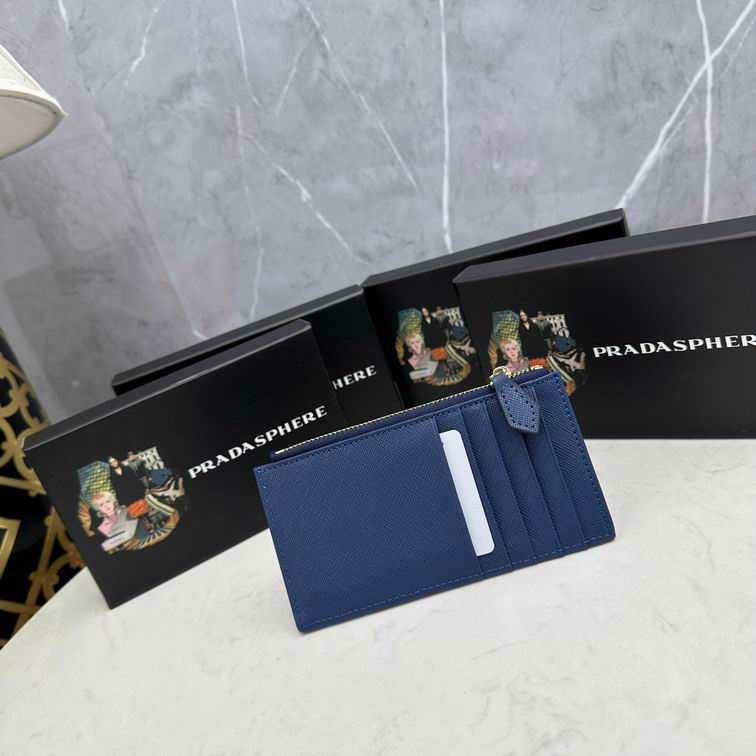 Prada Blue Bi-Fold Zip Wallet Navy Blue 2026 | Drip Kickz Prada Blue Bi-Fold Zip Wallet Navy Blue - Image 3