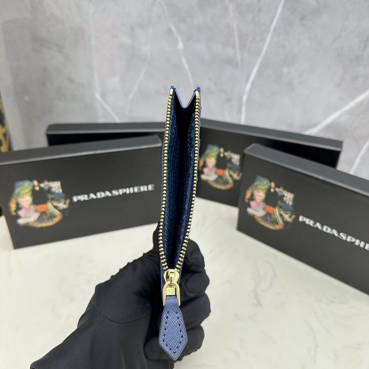 Prada Blue Bi-Fold Zip Wallet Navy Blue 2026 | Drip Kickz Prada Blue Bi-Fold Zip Wallet Navy Blue - Image 2
