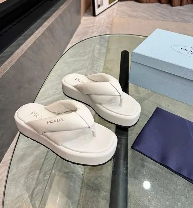 Prada Quilted Nappa Leather Slides White 2026 | Drip Kickz Prada Quilted Nappa Leather Slides White