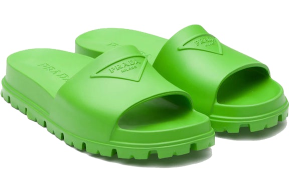Prada Rubber Slides Apple Green (Men’s) 2026 | Drip Kickz Prada Rubber Slides Apple Green (Men’s) - Image 3
