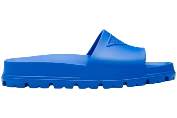 Prada Rubber Slides Light Blue 2026 | Drip Kickz Prada Rubber Slides Light Blue