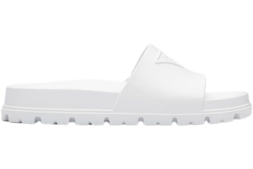 Prada Rubber Slides White (Women’s) - 40