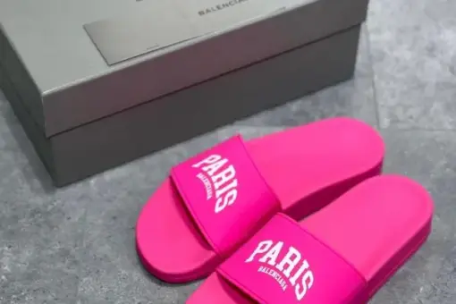 Balenciaga Cities Paris Pool Slide Pink