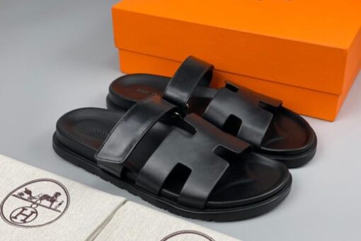 Hermès Chypre Sandals Black