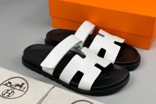 Hermes Chypre Sandal Black/White
