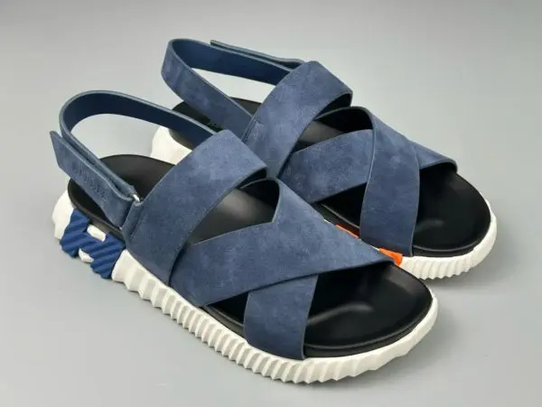 Hermès Electric Sandal Suede Blue 2026 | Drip Kickz Hermès Electric Sandal Suede Blue