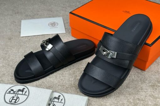 Hermes Jackson Sandals Black