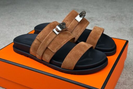 Hermes Jackson Sandals Brown