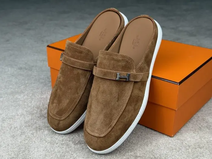 Hermes Mule Slipper Brown Suede Leather 2026 | Drip Kickz Hermes Mule Slipper Brown Suede Leather - Image 2
