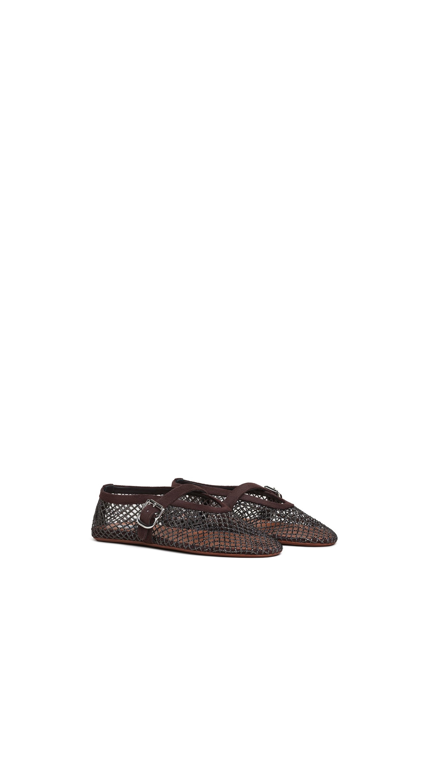 Alaïa Ballet Flats Strass Fishnet Dark Brown 2026 | Drip Kickz Alaïa Ballet Flats Strass Fishnet Dark Brown - Image 2