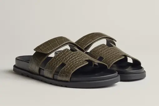 Hermès Chypre Sandal Tundra Green