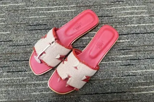 HS Slipper Red/ White