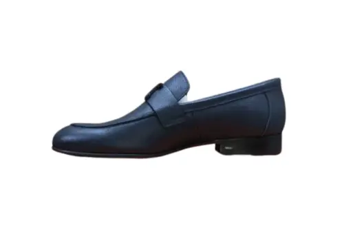 Hermes Paris Loafers Navy Blue