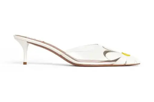Alaïa Bloom Mules Calfskin White
