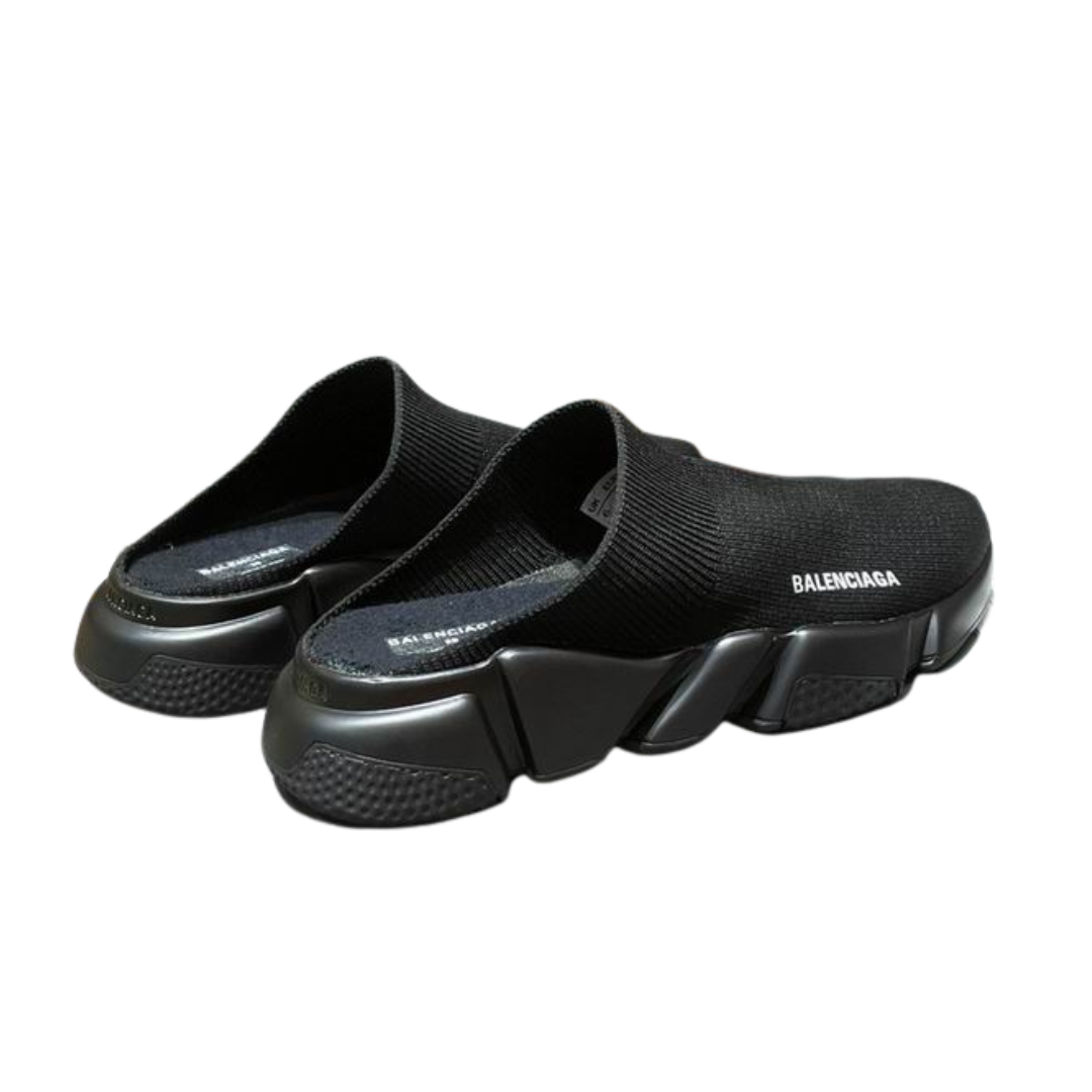 Balenciaga Speed 2.0 Recycled Knit Mule Slipper Full Black 2026 | Drip Kickz Balenciaga Speed 2.0 Recycled Knit Mule Slipper Full Black