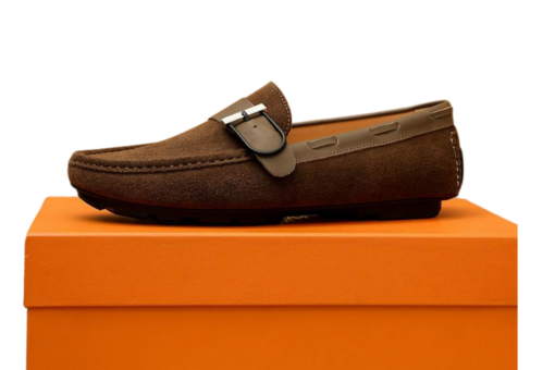 Hermès Destin Loafers Brown Suede