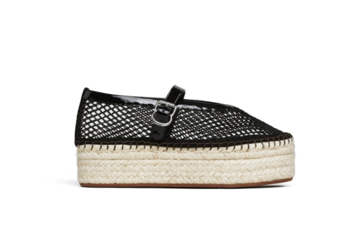 Alaïa Espadrilles Fishnet Patent Leather