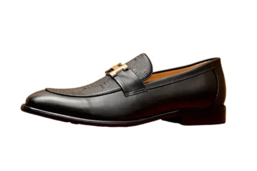 Hermès Paris Loafers Grained Calfskin Paris Buckle