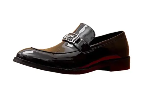 Hermès Black Patent Leather Loafers Men