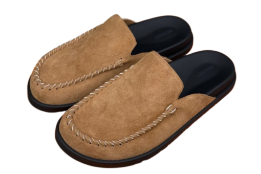 Hermes Johan Mules Beige Suede