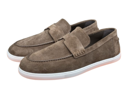 Hermes Brown Suede Job Loafer