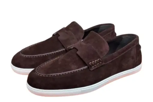 Hermes Burgundy Suede Job Loafer