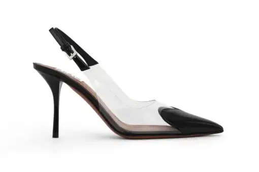 Alaïa Bloom Slingbacks Nappa Black