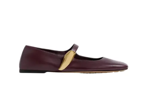 Bottega Veneta Charlotte Mary Jane Ballerina Brown